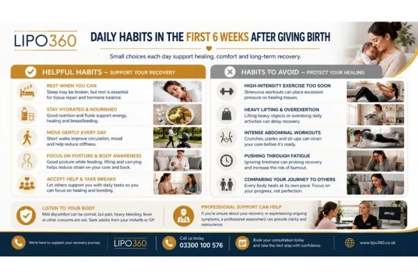 What to Do (and Avoid) in the First 6 Weeks After Giving Birth To Avoid Diastasis Recti 3 First 6 Weeks After Giving Birth To Avoid Diastasis Recti Falkirk : Daily Habits in the First 6 Weeks After Giving Birth